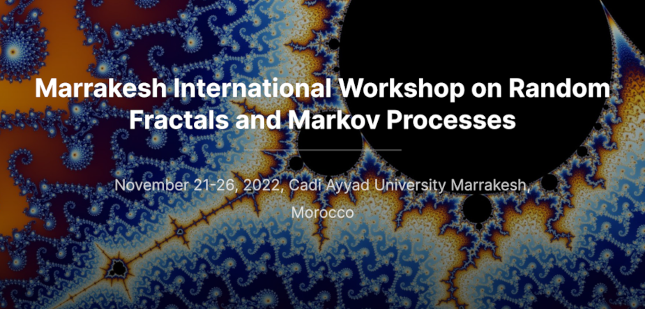 You are currently viewing Marrakesh International Workshop on Random Fractals and Markov Processes